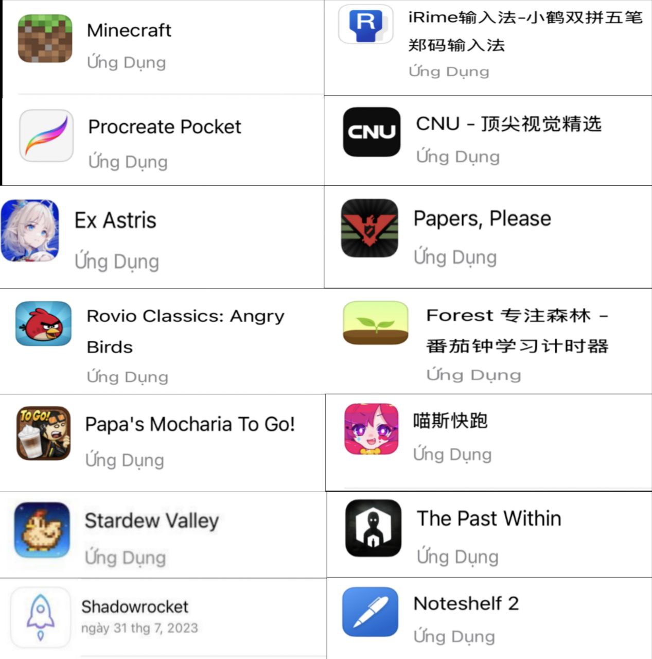 Danh sách game miễn phí